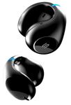 Soul OPENEAR S-Clip On Earphones with Air Conduction, Open-Ear Earbuds, Clip-On Headphones, Environmental Noise Cancelling, 36HPlay, Low Latency Entertainment Mode - for Active and Office Use (Black)