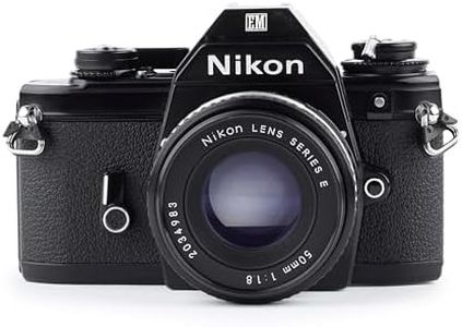 Nikon Em 35mm SLR Film Camera Black Body with Nikon F Mount 50MM F1.8 AI Manual Focus Lens. (Renewed)