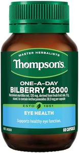 Thompson's One-A-Day Bilberry 12000 60 Capsules – Supports Eye Function & Capillary Health – High Strength Antioxidant Source – Daily Wellness Formula – One-A-Day Convenience for Visual Support