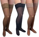 ITA-MED Sheer Thigh Highs Compression (23,30 mmHg) H-80, Mixed, Medium, 3 Count