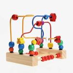 Little Mind Wooden Beads Maze | Roller Coaster | Toddler Large Abacus | Activity Centre Kids Magnet | Educational Toys 12 Months+ (Multicolor)