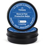 Tinioey All-Natural Lick Safe Cat Dog Paw Balm for Dogs (65g *2) | 2 Pack Dog Nose Balm for Dry, Itchy, Irritated, Cracked Nose, Paws, Elbow, Hot Spots | Paw And Nose Butter & Cream for Pets