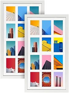 SPEPLA 12 Opening 4x6 White Collage Picture Frames Set of 2, Multiple Frames for Displaying 6x4 Photos with Mat