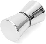 Ruimou Conical Glass Door Handle Mirror Silver (Plastic ABS) for Bathroom Door, Office,Plexiglass,Sliding Door, Steam Room (Mirror Silver)