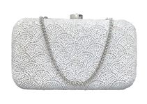 DUCHESS Women Handicraft Item Clutch (White) (000604Bg)