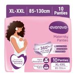Evereve Maternity Period Panties for Women, (XL-XXL), 10 Pcs, Postpartum Heavy Flow Bleeding, 360 Degree Leak Protection, 3X Absorption, Soft Breathable Disposable Panties for Postnatal Recovery