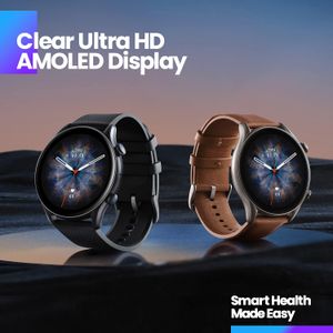 Amazfit GTR 3 Pro Smart Watch, 1.45” AMOLED, GPS, 150+ Sports Modes, Black