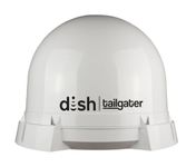 KING DT4450 Dish Tailgater Bundle - Portable/Roof Mountable Satellite TV Antenna and Dish Wally HD Receiver, White, Western & Eastern Arc Satellites