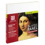 Ampersand Art Supply Wood Gesso Art Painting Panel: Canvas Texture, 3/4 Inch Cradle, 8" x 8"