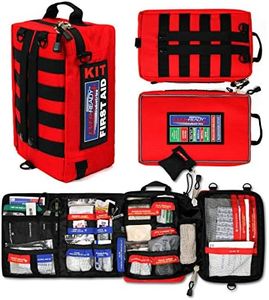 Ever-Ready Industries Outdoor Protection and Workplace First Aid Kit - Includes Burn Ointment, Exceed OSHA Guidelines and ANSI 2009 Standards - 228 Pieces, Red