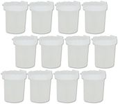 Sargent Art 12 Non-Spill Paint Cups, Funnel shaped cap, Spill-Proof, Assorted Colors Cap, Inner rim seals,White