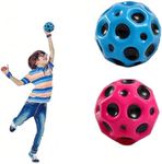 BBLING Space Balls Extreme High Bouncing Ball Meteor Space Ball,Rubber Bounce Ball Sensory Ball,Cool Tiktok Pop Bouncing Training Ball for Indoor Outdoor Play,Easy to Grip & Catch (2PCS)