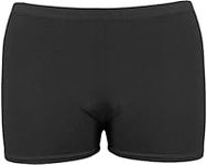 Style Lockers® Girls Kids Neon Microfiber Hot Pants Super Soft Shorts Dance Gym Party Stretch Stylish Yoga Knickers Short Pant 5-12 Years (9-10 Years, Black)