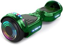 Hoverstar Bluetooth Hoverboard, LED Wheels Chrome Color Self Balance Scooter for Kids, Teenager (Chrome Green)