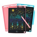 Lcd Writing Tablet Kids Drawing Pad for Kids 2 Pack Portable Drawing Tablet 8.5 Inch Drawing Board Kids Writing Board Toddler Drawing Pad Kids' Doodle Scribble Boards 3 4 5 6 7 8 9 12 Girls Boys Toys