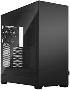 Fractal Design Pop XL Silent Black - Tempered Glass Clear Tint - Bitumen Panel and Sound-dampening Foam – TG Side Panel - Four 120 mm Aspect 12 Fans Included – E-ATX Silent Full Tower PC Case