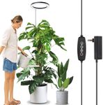 LORDEM 10" Full Spectrum Grow Light, 160 LEDs Plant Lamp for Indoor Plants, Grow Lamp with 4/8/12H Auto Timer, 10 Dimmable Levels, 3 Spectrum Modes, 61" Height Adjustable, Ideal for Large Tall Plants