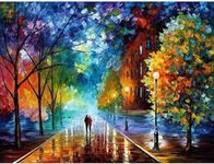 TULIP N TURTLE Walking Along Tree Line DIY Acrylic Paint by Number Kit for Adults Kids Beginner Number Painting kit DIY Canvas Painting by Number. Wall Decoration DIY Painting kit for Adults