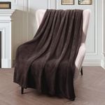 Exclusivo Mezcla Extra Large Fleece Throw Blanket for Couch, Sofa, 300GSM Super Soft and Warm Blankets, Coffee Throw All Season Use, Cozy, Plush, Lightweight, 50x70 Inches