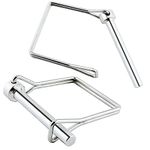 2 Pack Square Pto Pin, Shaft Locking Pin, Safety Coupler Pin 1/4" x 1.97"(6.3mm x 50mm), Full Marine Grade 316 Stainless Steel Heavy Duty Shaft Locking Pin