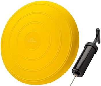 EVEREST FITNESS Cuscino ad Aria, con gonfiaggio, Diametro 33 cm, con Pompa ad Aria, Cuscino per Equilibrio, Cuscino per Allenamento, Seduta e Schienale