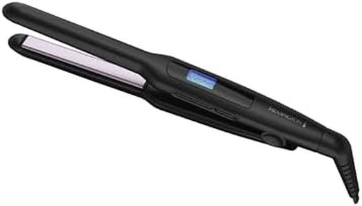 Remington 1/2" Flat Iron, Hair Straightener with Anti-Static Technology, 15-Second Heat Up & 60 Minute Auto Shut Off, 30% Longer Ceramic Floating Plates, Titanium + Ceramic Coating