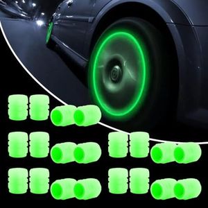20PCS Glow-in-The-Dark Tire Valve Stem Caps, Fluorescent Luminous Tire ABS Valve Caps Universal Fit Air Valve Covers for Car Truck SUV Motorcycle Bike (Green)