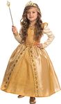 Dress Up America Majestic Golden Princess Costume for Girls - Beautiful Costume for Role Play - Gold Ball Gown Dress-Up Costume for Kids