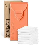 LastObject® The Reusable Organic Tissue Pack - Eco Friendly Handkerchiefs - Facial Tissues (Peach)