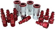 Milton S-314MKIT ColorFit Coupler & Plug Kit - (M-Style, Red) - 1/4" NPT, (14-Piece)