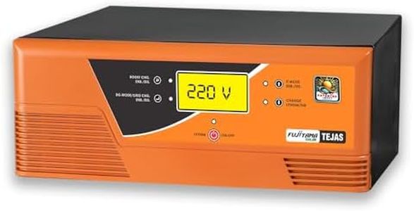 Tejas 1200 MPPT Solar Inverter for Home Office & Shops | Pure Sinewave | Single Battery Inverter | 1000W Solar Panel Support | LCD Display | Easy Installation | with 2 Years Warranty (Tejas 1200-12V)