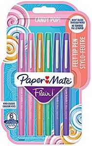 Rotuladores Paper Mate Flair Candy POP, punta mediana, colores surtidos, paquete de 6