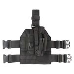 Ran's L Pistol Drop Leg Holster Molle Tactical Leg Panel Airsoft Thigh Bag Cross Over Leg Rig Adjustable for CS Hunting Outdoor Sport CJ/ZSTB-01 (Black)