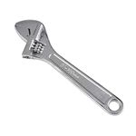 Olympia Tools 6" Adjustable Wrench, Heavy Duty Drop Forged Steel, Chrome Plated, Precision Machined Jaws, Rust Resistant