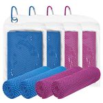 Yoimira cooling towels 4 pack,cool towel for instant cooling relief,ice towel cooling towels for neck,Soft Breathable Chilly Towel for Gym,Golf,Yoga,Camping,Running,Workout & More Activities