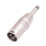 Sairps XLR Male to 1/4" Male TS Adapter Gender Changer - XLR-M to 6.3mm Mono Coupler Adapters