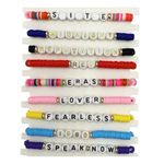 9 Pcs Friendship Bracelets,1989 Lover Fearless Reputation Album Friendship Bracelets for Women Girl