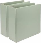 Samsill Plant-Based 3 Inch Durable D-Ring, Made in USA, View Binder, Eco-Friendly, USDA Certified Biobased, Sage Green (Pack of 12)