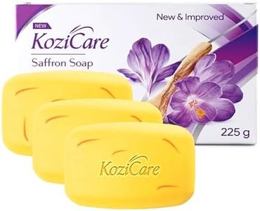 KOZICARE Saffron Soap|Skin Brightening&Dark Spot Remover|Real Saffron,Olive Oil,And Kojic Acid Formula|For Face&Body|Smooth,Acne,Scars,Uneven Skin Tone -75Gm(Pack Of 3)