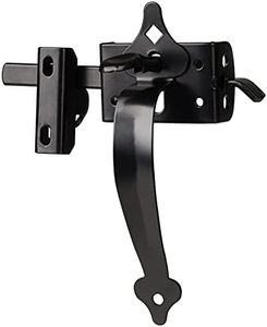 Gate Latch, Thumb Latch Hardware, Gate Latch for Wooden Fence Heavy Duty, Self Locking Latches with 8 inch Handle, Gate Kit for Wooden Fence & Swing Outdoor Gate – Steel, Black Finish