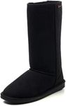 Alpine Swiss Women’s Mid-Calf Winter Boots 11” Faux Shearling Aussie Style Suede Look Warm Stylish Cold Weather Boots BLK 7