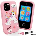 GKTZ Kids Smart Phone Toys - Dual Camera Cell Phone for Kids, Unicorn Toys for Girls Age 4-6, Toddler Play Phone for 3 4 6 7 8 Years Old Girl Birthday Gifts Ideas