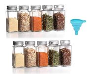 ALEITO 120 ML | Spice Jars for Kitchen Glass Spice Jars with Lids,Spices & Seasonings Sets Organizer Spice Containers, Airtight Food Canisters (4)