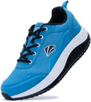 QAUPPE Men's Shoes Walking Arch Support Orthotic Sneakers Plantar Fasciitis Wide Tennis Shoes for Heel and Foot Pain Relief Blue 13