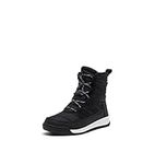 Sorel KIDS WHITNEY II SHORT LACE WATERPROOF Unisex Kids Casual Winter Boots, Black (Black) - Youth, 6 UK