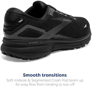 Brooks Ghost 15 Men’s Running Shoes, Black/Ebony – UK Size 10