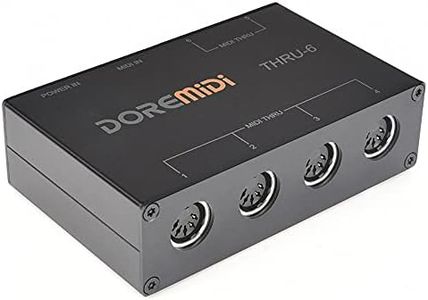 CAMOLA MIDI Thru 6 Box USB MIDI Interface 1-in 6-out MIDI Thru Box MIDI Splitter