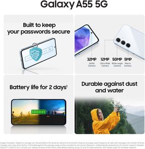 Samsung Galaxy A55 5G Smartphone, 256GB – Navy