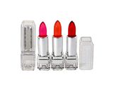 Steel Paris Shimmery Pink Colour Change gel Lipstick 3 pieces (1 Red, 1 Pink, 1 Orange)