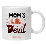 Jhingalala Gift for Son | Mom's Little Devil Printed Ceramic Coffee Mug 325ml | Gift for Son Birthday Special